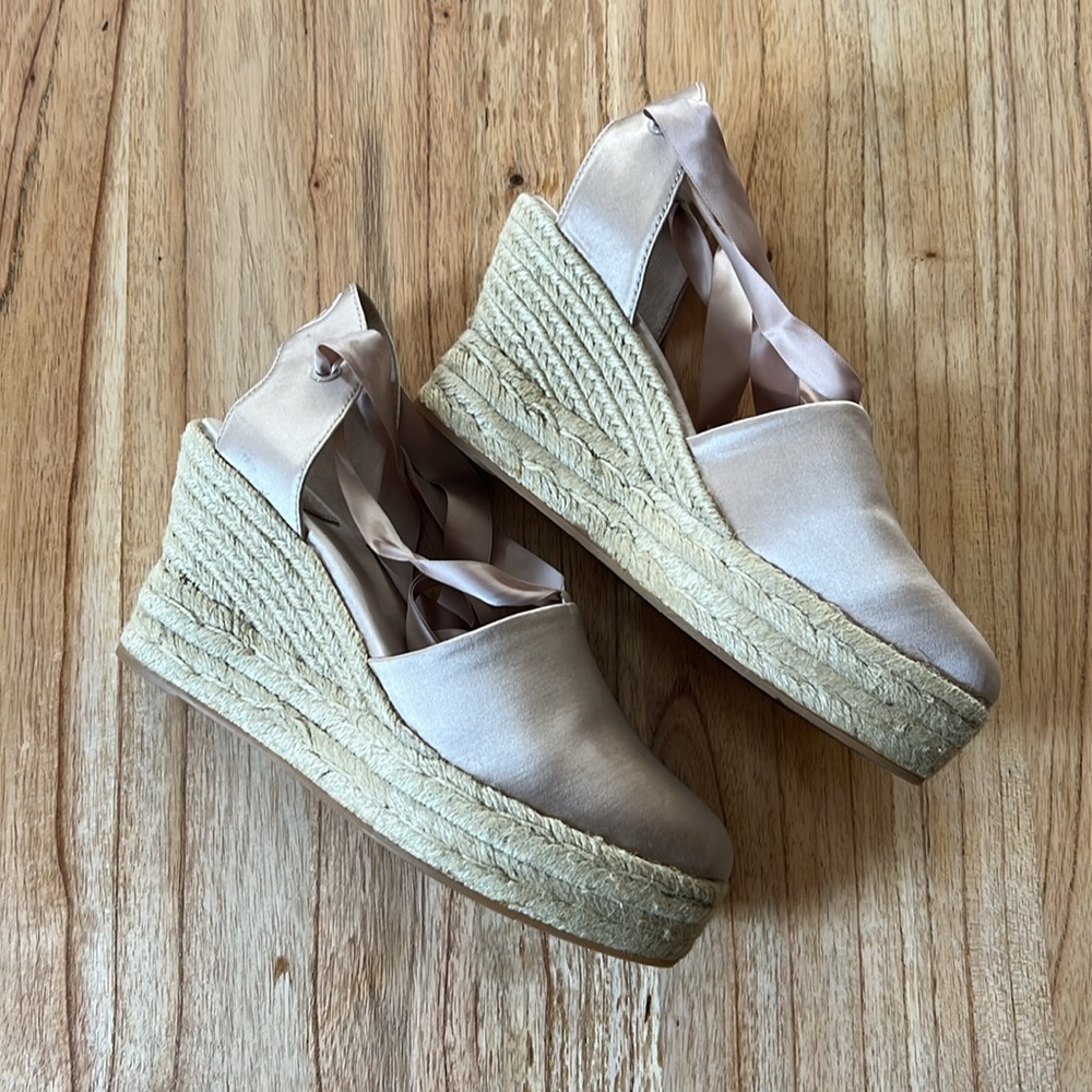 Tory Burch wedge Elisa Satin Espadrilles - Picture 4 of 7